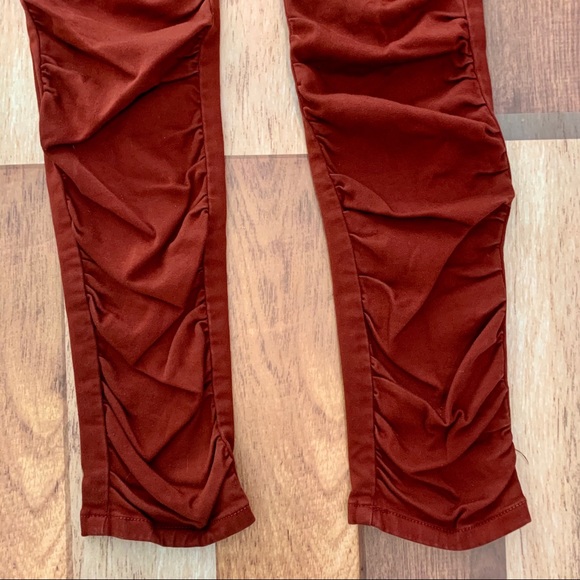 Joe's Jeans Red Skinny Ankle Jeans Ruched - Picture 7 of 13